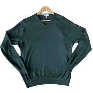 Peter Millar Sweater Mens‎ Large Merino Wool Purple V Neck Pullover Knit Fine